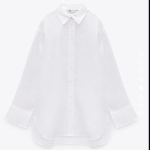 Zara oversized linen shirt